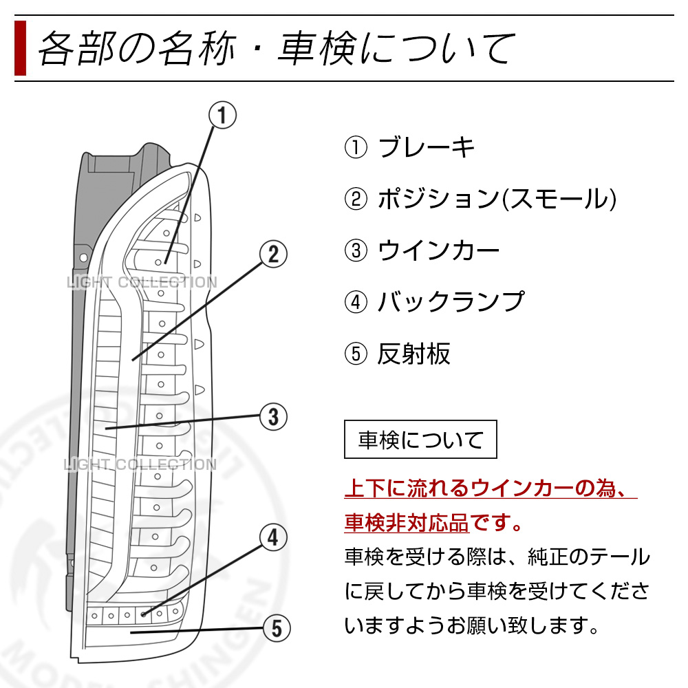 信玄 5%OFF値下げ ハイエース 200系 LED テールランプ テールライト