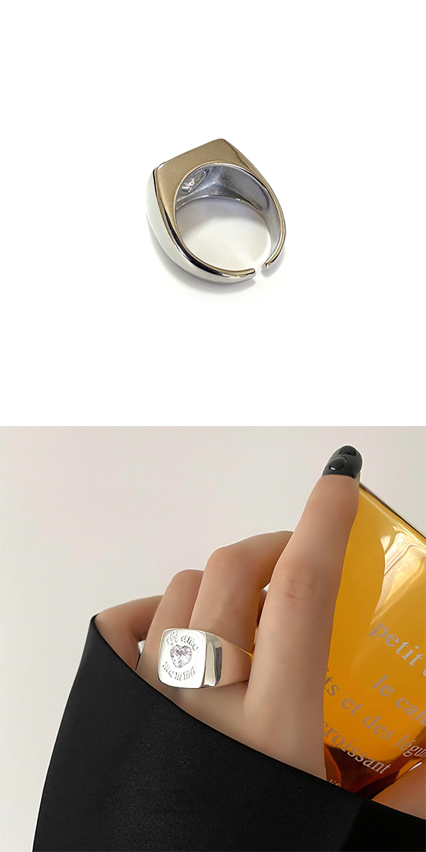 クリスタル ラインストーン シルバー リング 指輪 Silver925 純銀