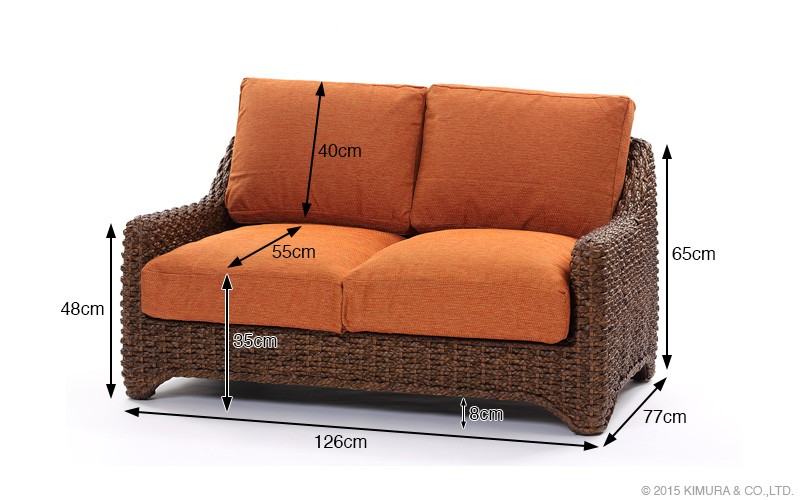 開梱設置無料 アジアン家具 ソファー 2人掛け カウチ おしゃれ