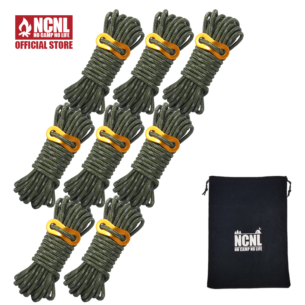 NCNL NO CAMP LIFE パラコード テントロープ ガイロープ 反射材入り 耐