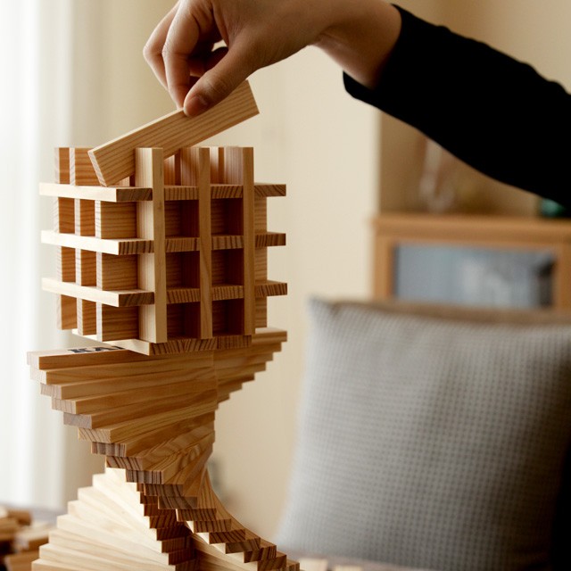 カプラ 積み木 KAPLA 280 初級 緑 アートブック付 魔法の板 ブロック