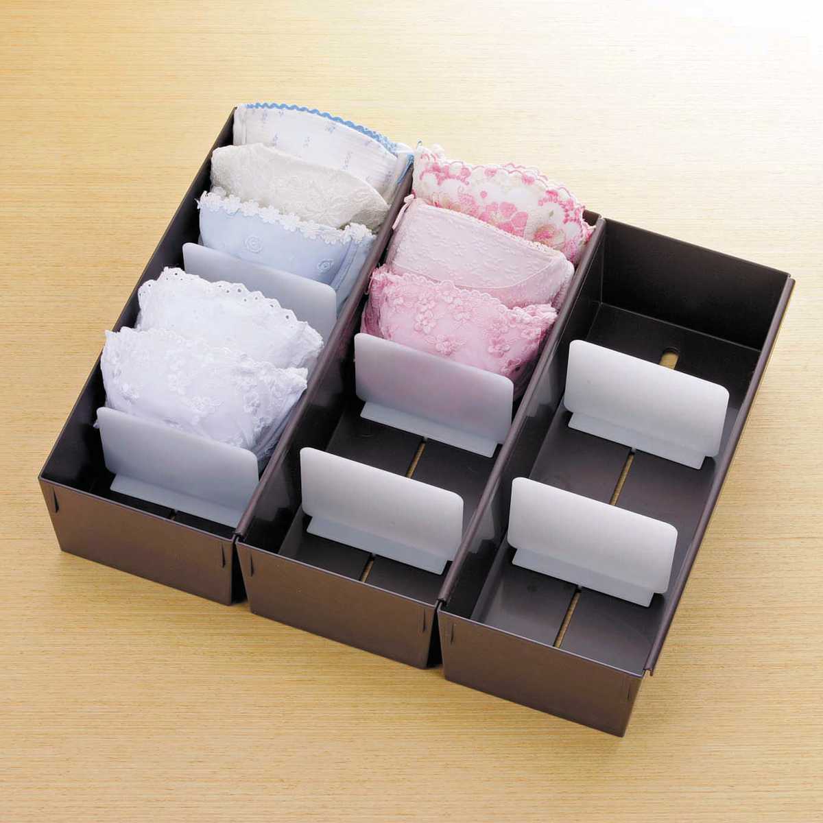 吉川国工業所 仕切りケース 幅14×奥行33×高さ9cm ランジェリー用 5個