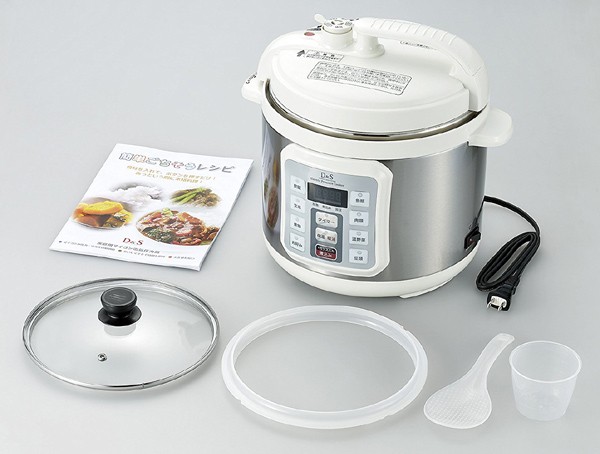 D＆S 家庭用マイコン電気圧力鍋 4L レシピブック付き STL-EC40 （ 圧力