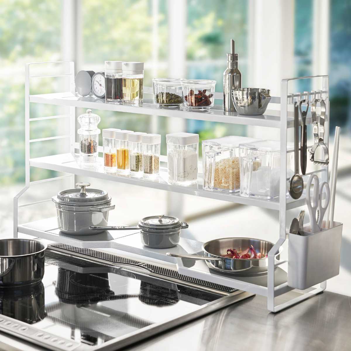 tower 山崎実業 コンロ奥ラック 3段 タワー （ 4903208035934 タワー