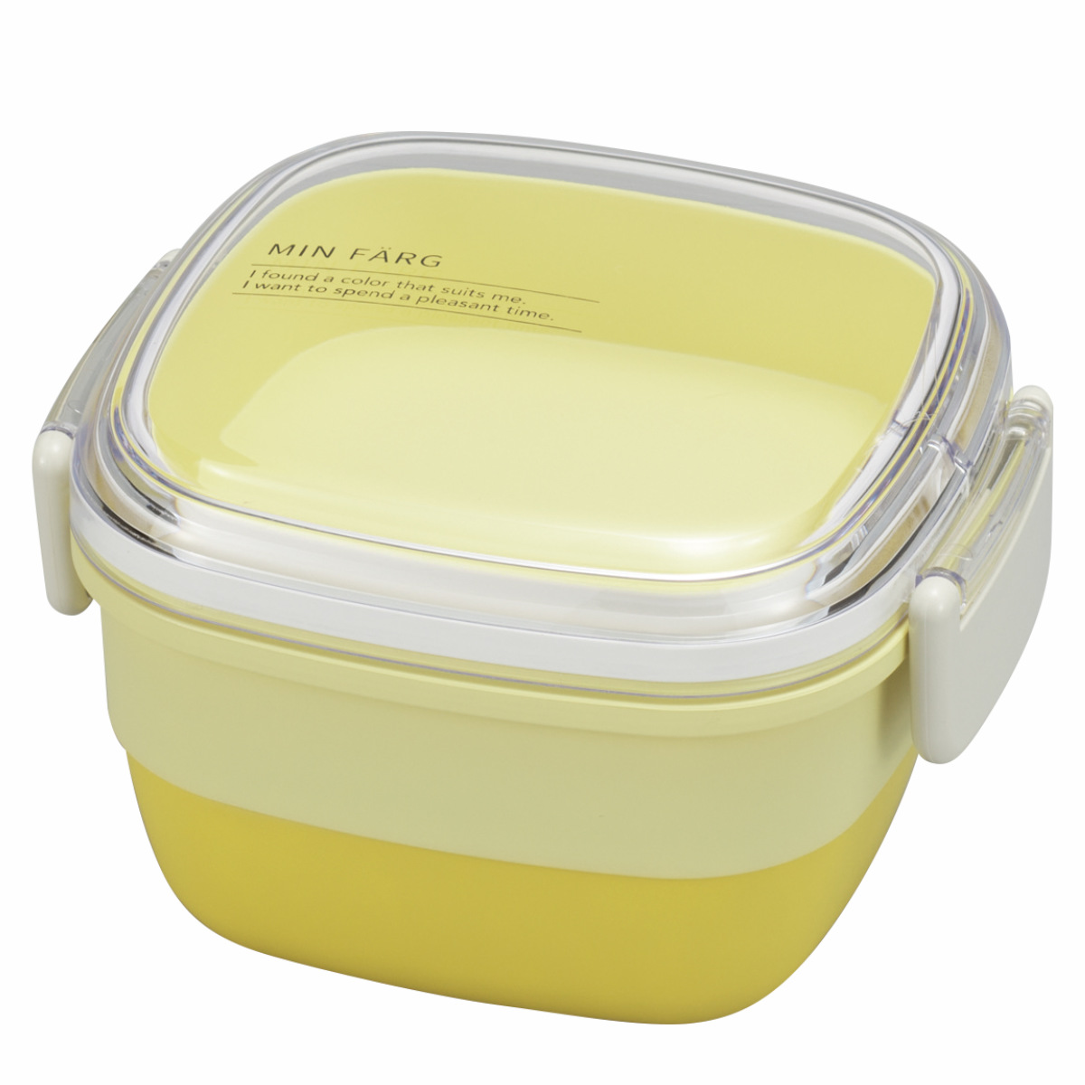 宮本産業 お弁当箱 抗菌 2段 2点ロック MIN FARG スクウェアランチ