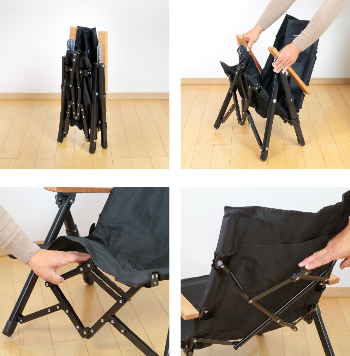 CS BLACK LABEL アウトドアチェア 折りたたみ ロースタイル