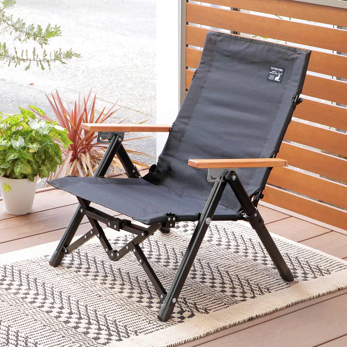 CS BLACK LABEL アウトドアチェア 折りたたみ ロースタイル