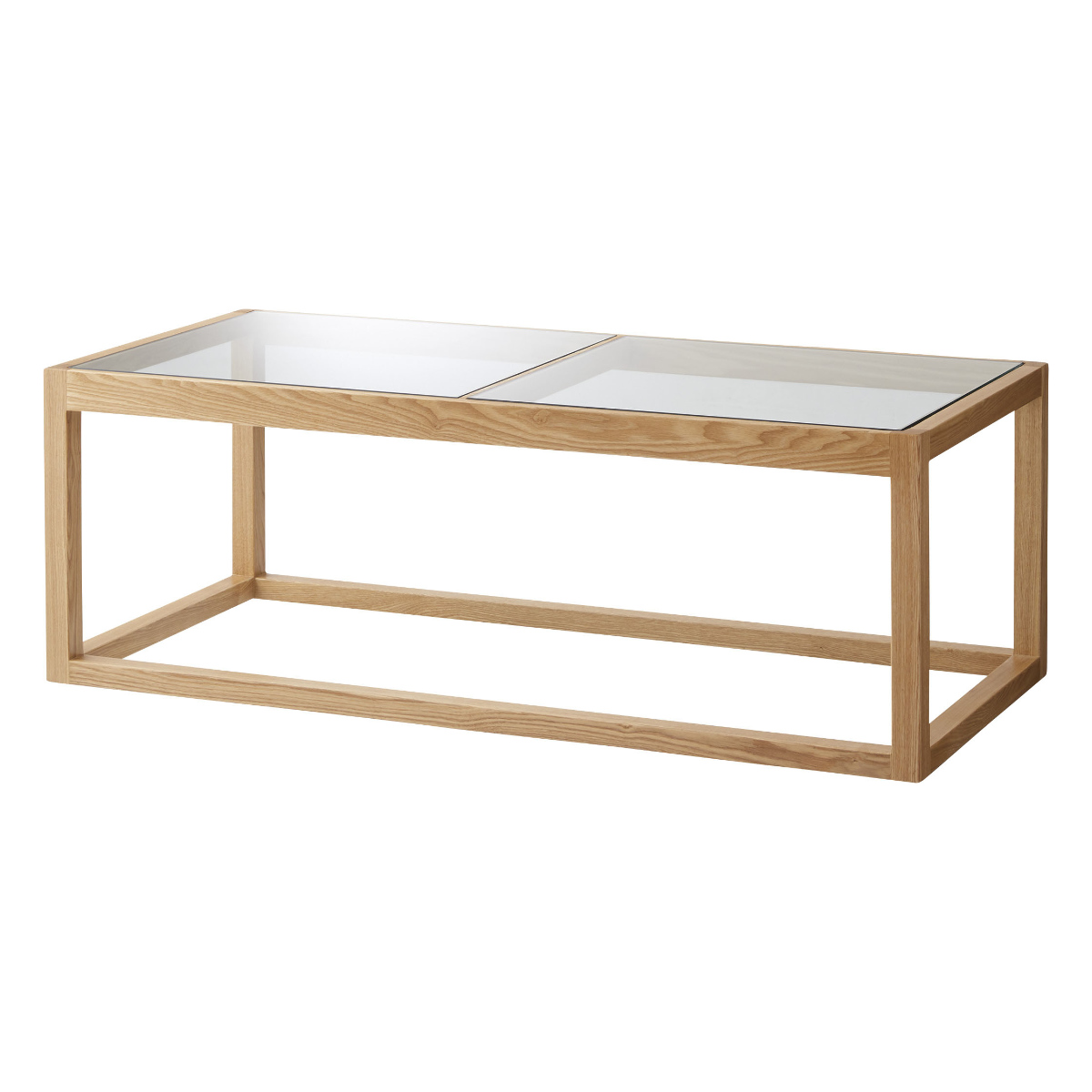 東谷 センターテーブル 幅110cm ガラステーブル ガラス天板 木製 天然