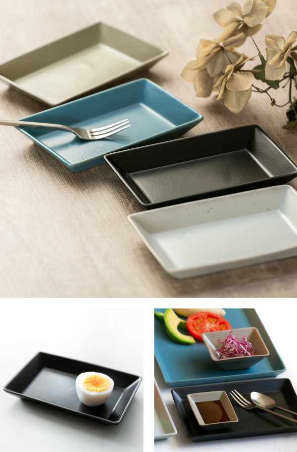 プレート 13.5cm M KASANE レクタングル 陶器 （ 食洗機対応 皿 角皿
