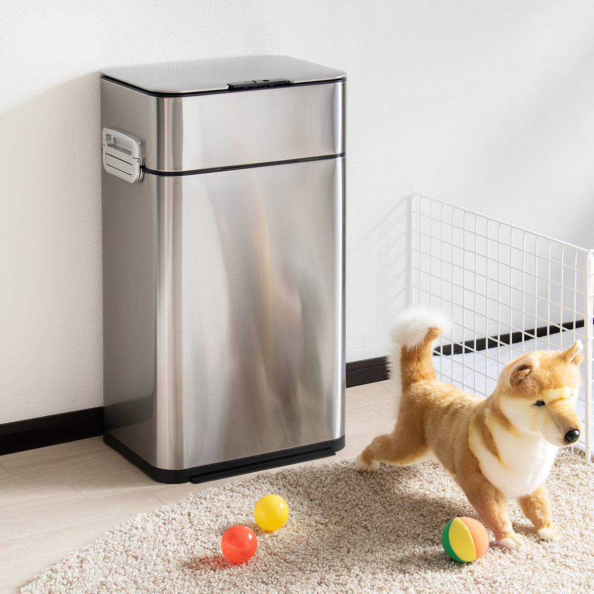 小森樹脂 ゴミ箱 58L HOALU ステンレス （ ごみ箱 ダストボックス