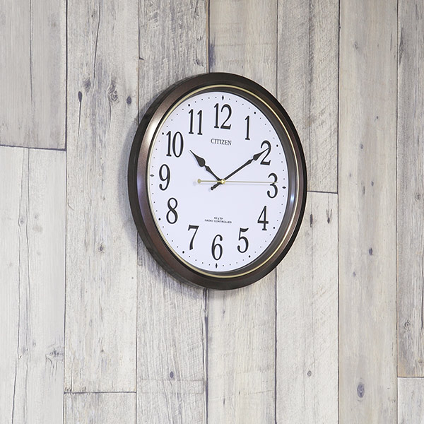 掛け時計 電波時計 シチズン CITIZEN 電池交換お知らせ機能付き