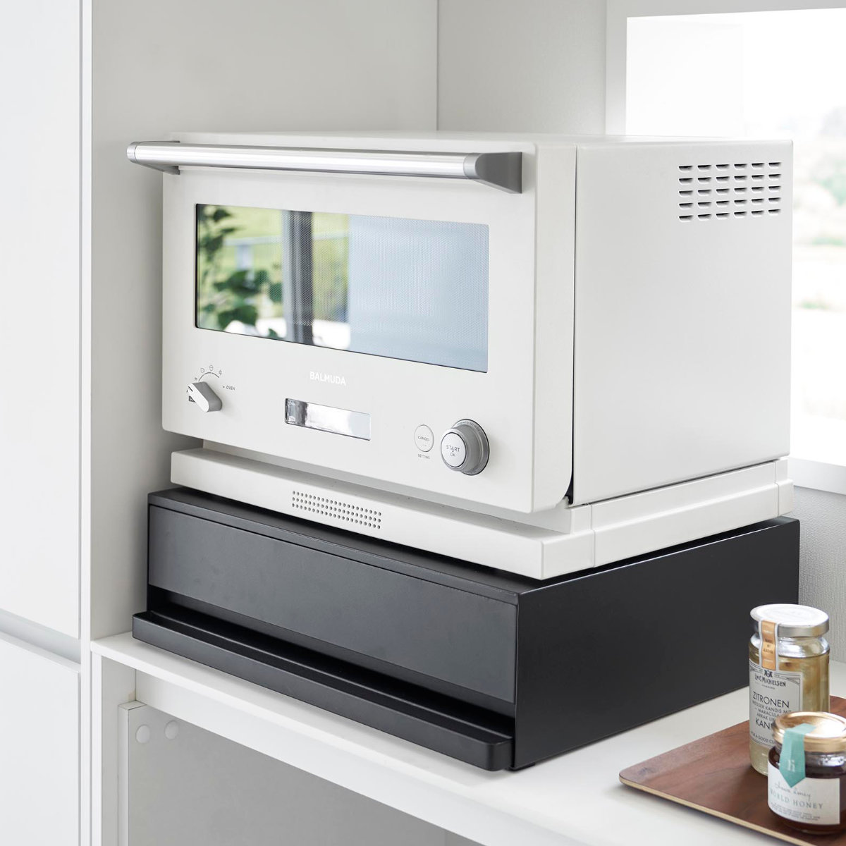 tower 山崎実業 ツーウェイ キッチン家電下引き出し＆スライドテーブル