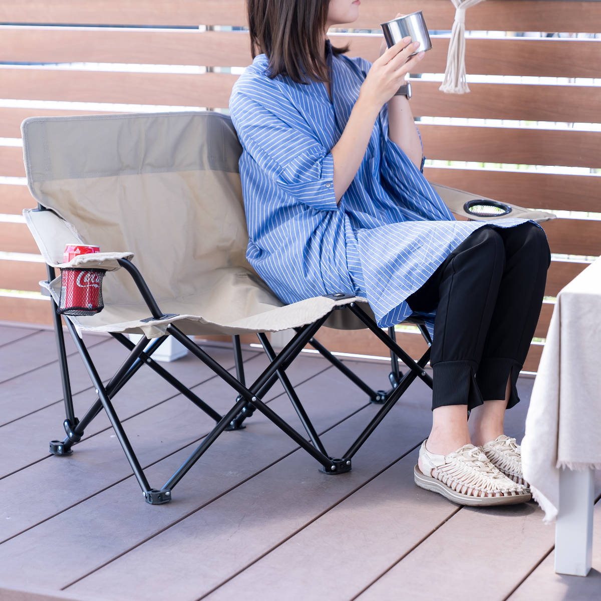 CS Charmant ベンチ シャルマン イスベンチ カーキ 折りたたみ