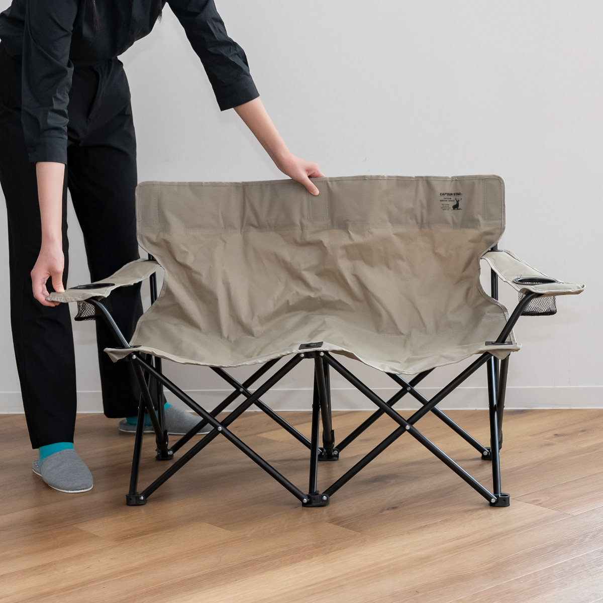 CS Charmant ベンチ シャルマン イスベンチ カーキ 折りたたみ