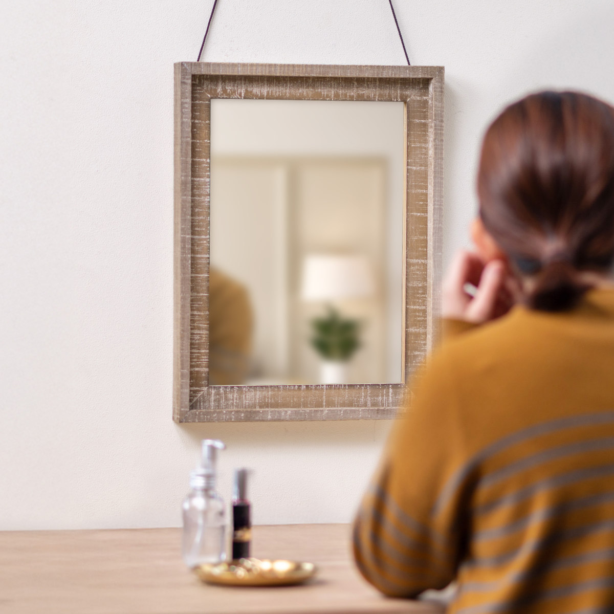 パラデック ウォールミラー 34.5×44.5cm ヴィンテージ 古木材