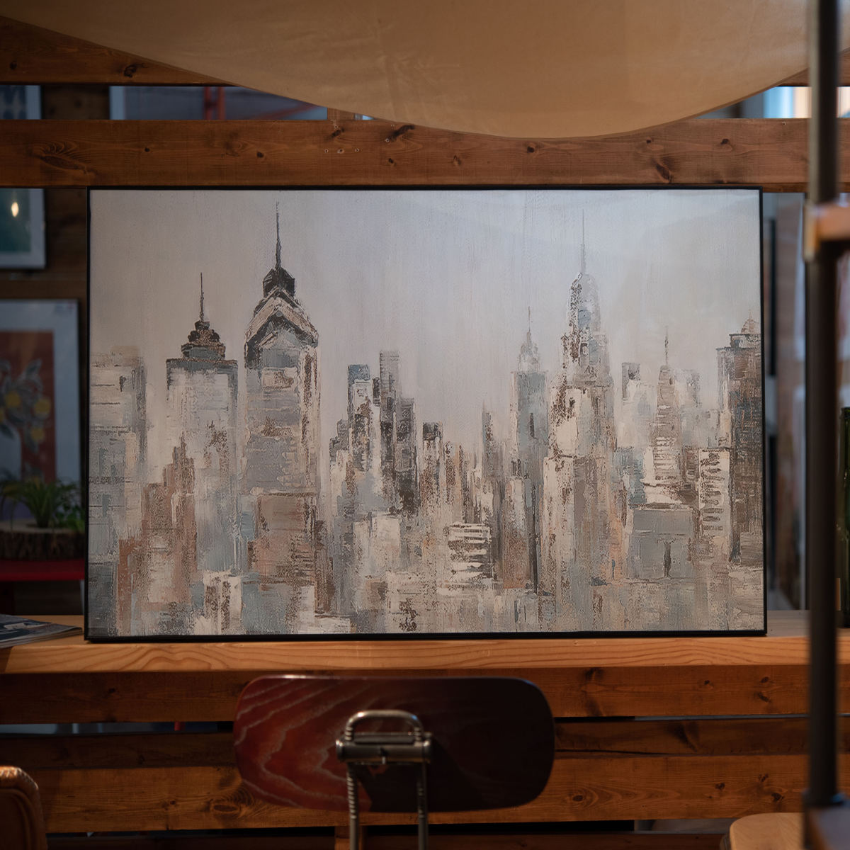 東谷 アートパネル 60×90cm 抽象 風景 （ グラフィックパネル デザイン