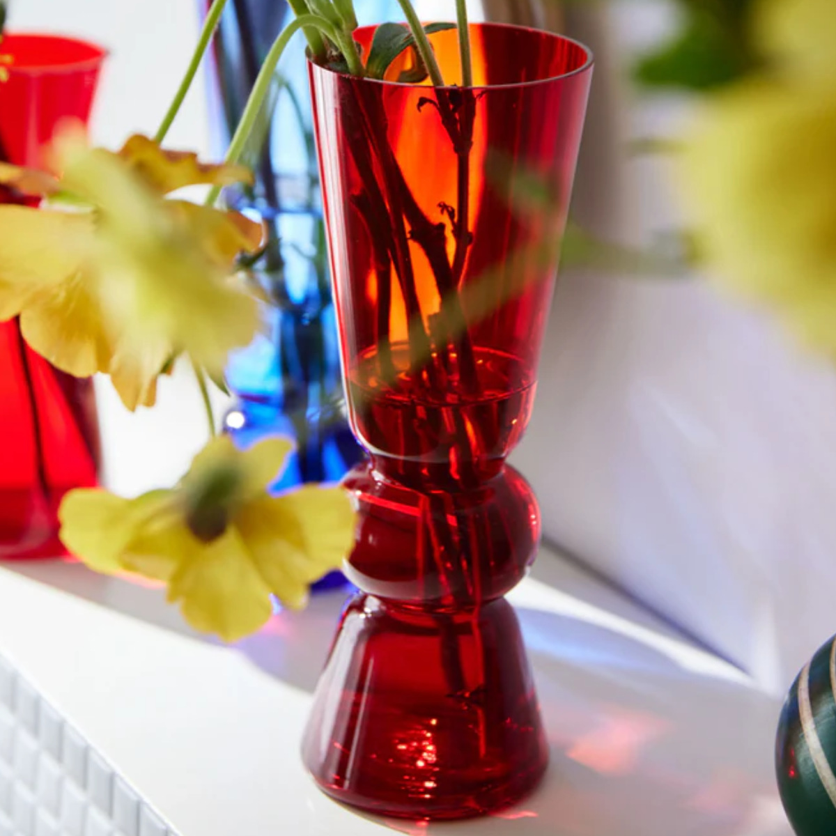 花瓶 valoa ヴァロア 7.5×20cm フラワーベース （ 花びん 花器 ガラス