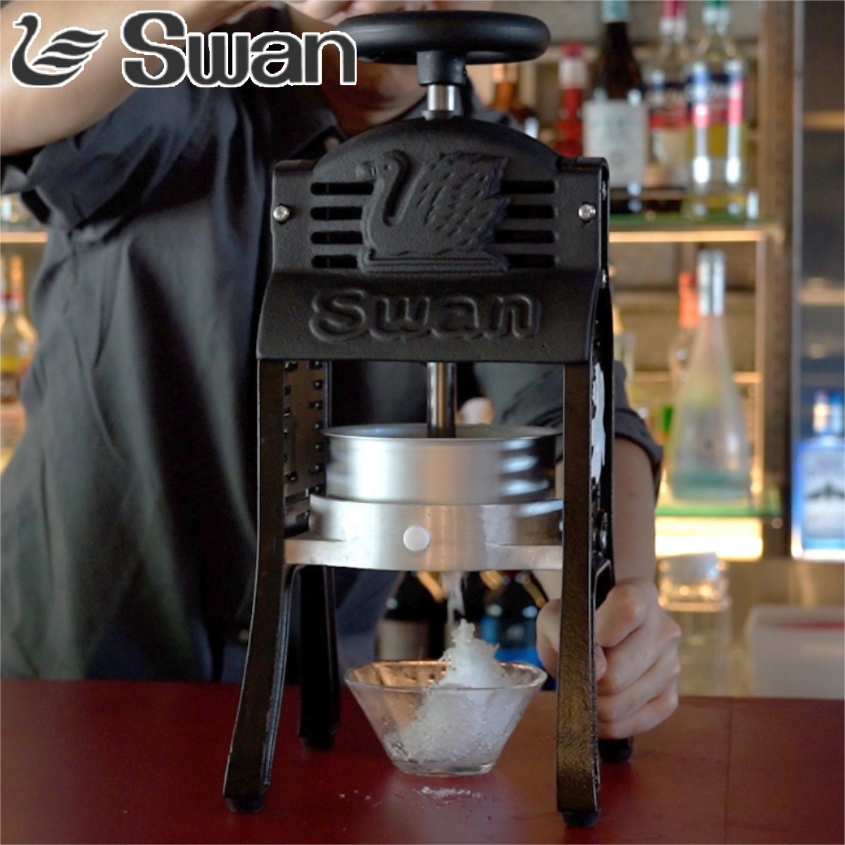 池永鉄工 氷削機 かき氷機 BLACK SWAN W ブラックスワン バラ氷対応