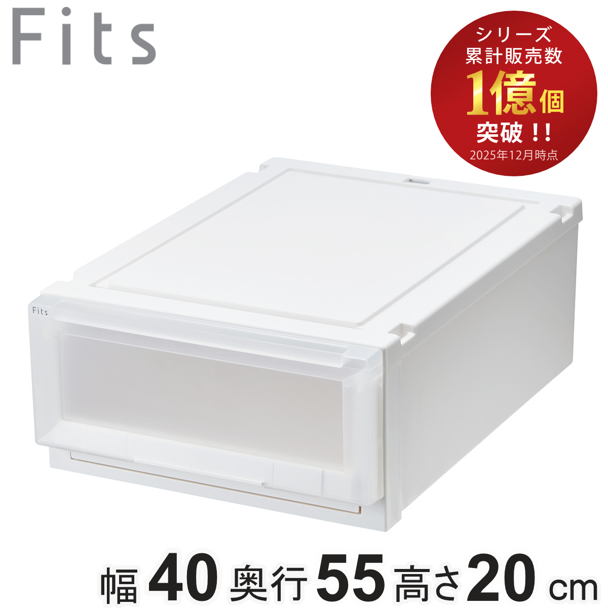 Fits 収納ケース 4個セット 幅40×奥行55×高さ20cm フィッツケース