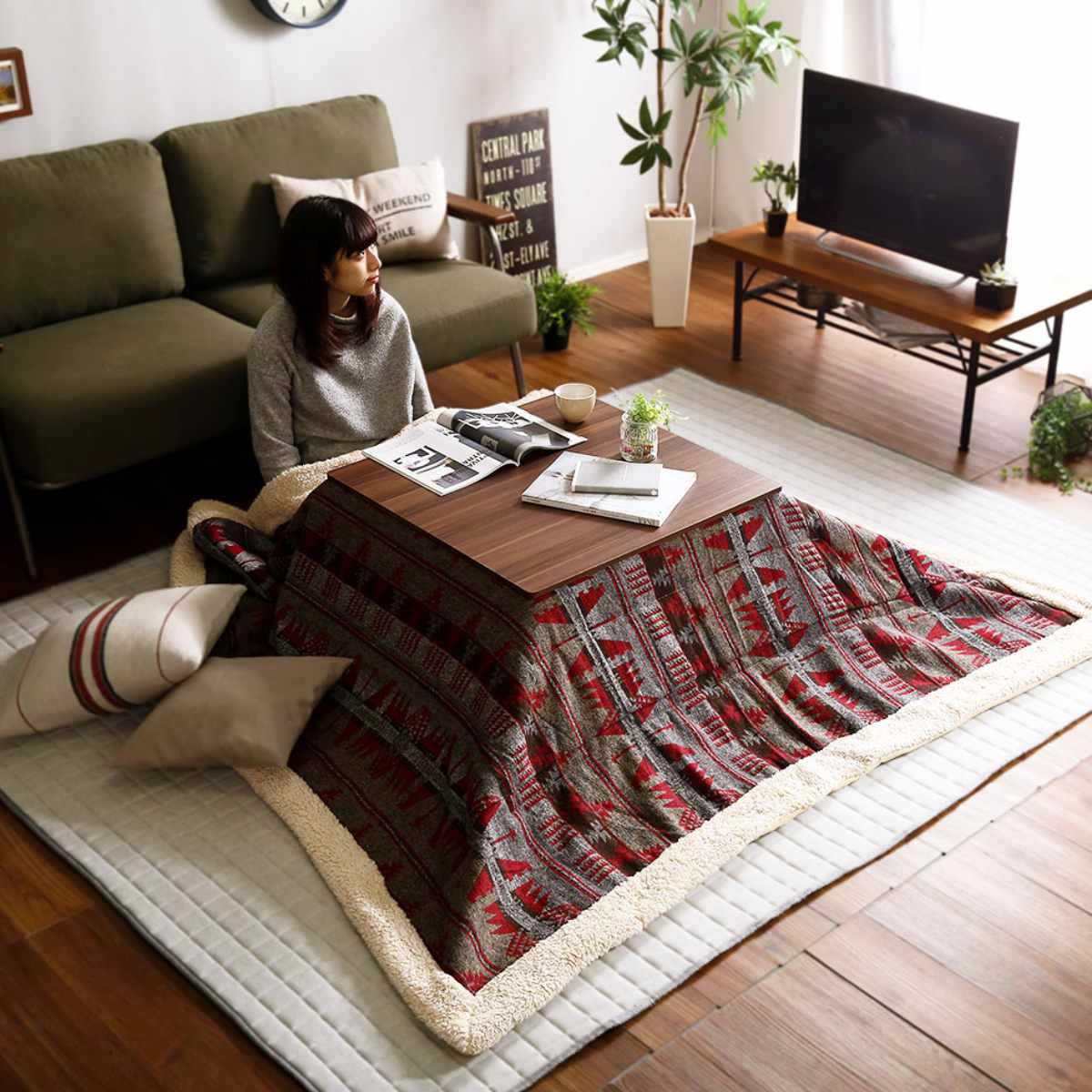 ホームテイスト（HOME taste） こたつ 幅70cm 木目調 テーブル