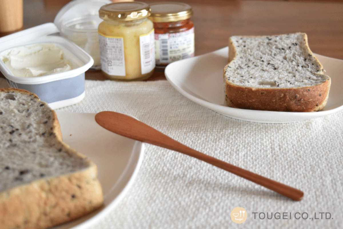 バターナイフ 16cm Obi バタースプレッダー 木製 （ カトラリー ジャム