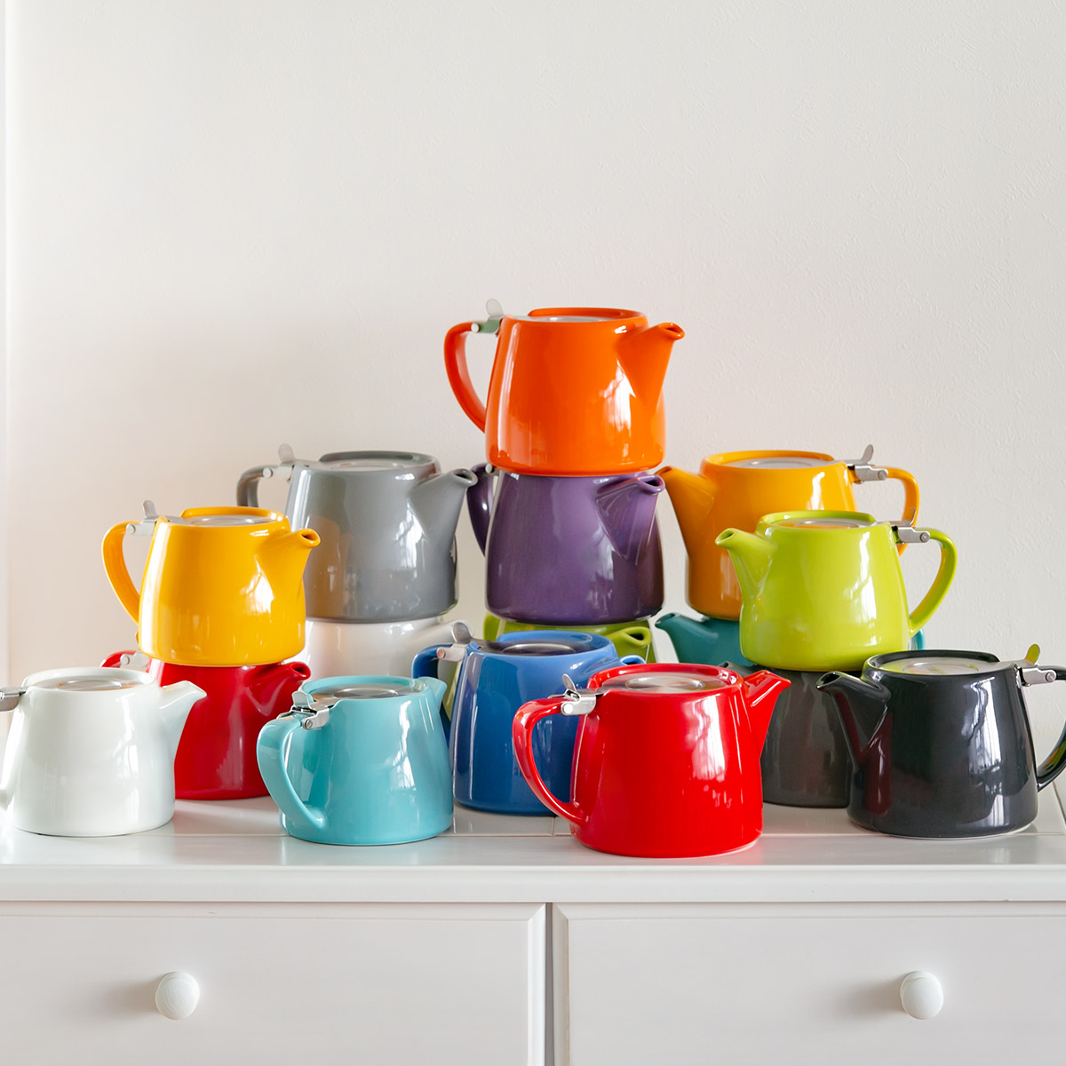 FORLIFE JAPAN ティーポット 400ml ミニスタンプティーポット 硬質陶器