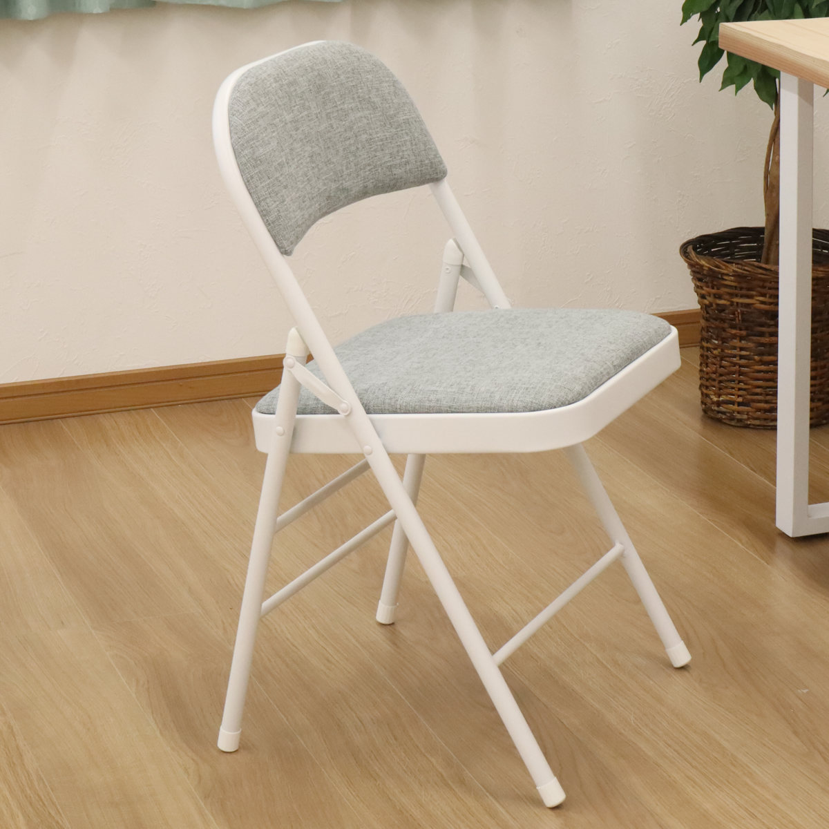 エイ・アイ・エス 折りたたみ椅子 2脚セット 座面高47cm スチール