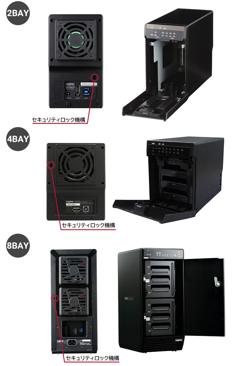 ロジテック HDDケース 8台 搭載可 8BAY 外付け 3.5インチ USB3.1(Gen1