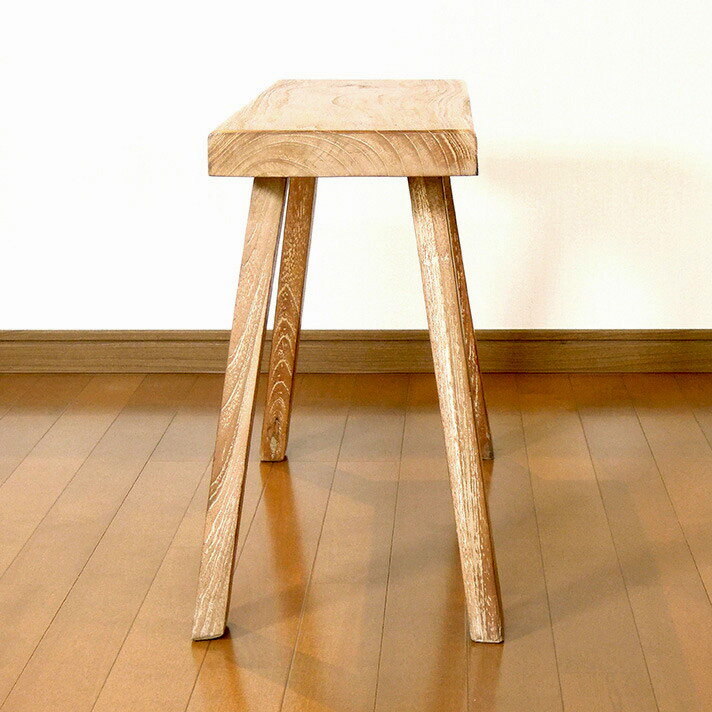 オールドチーク スツール ベンチ 幅60cm おしゃれ 木製 無垢材 チェア