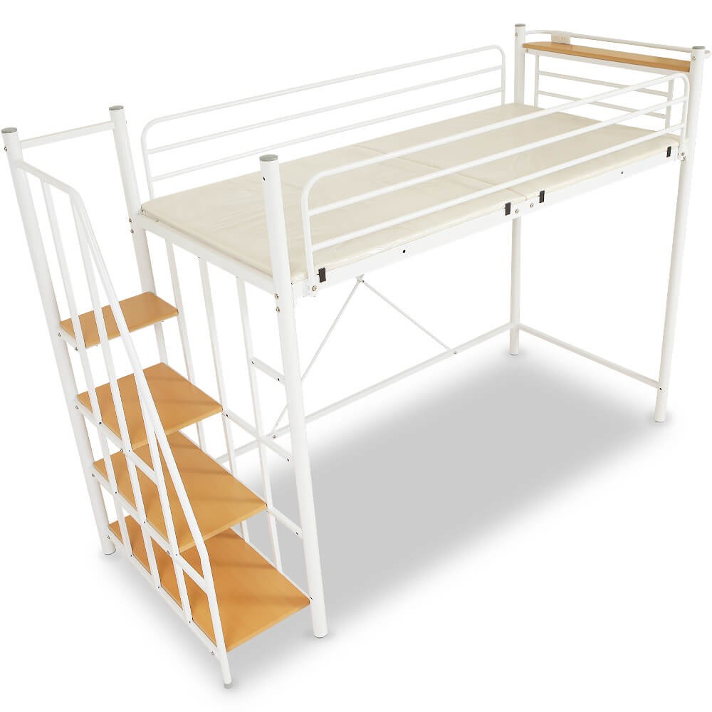 LOWYA（ロウヤ） ロフトベッド フレーム単品 シングルベッド 階段 階段
