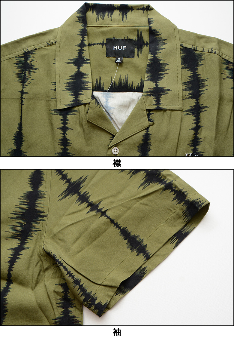 HUF（ハフ） シャツ HUF SEISMOGRAM S/S RESORT SHIRT リゾートシャツ
