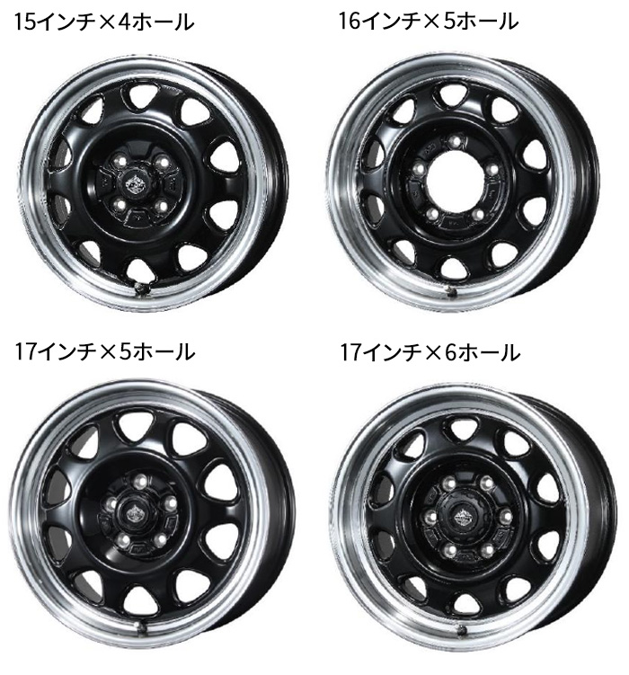 SWZ 14インチ 4ホール 14X4.5J ホイール 4本セット 1台分 LANDFOOT