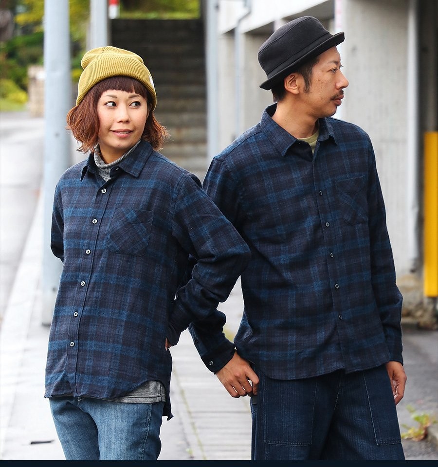 ブルート) BLUETO 長袖 シャツ レギュラーシャツ ネルシャツ