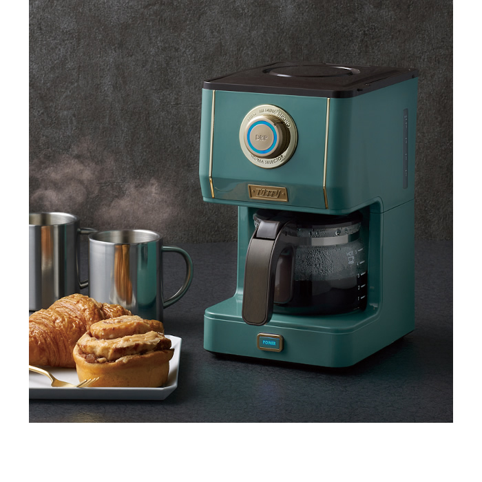 Toffy ラドンナ アロマドリップコーヒーメーカー K-CM5-SG SLATE GREEN