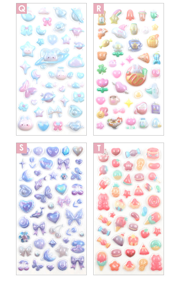 ボンボンシール 【10枚ランダムセット】 ドロップシール ぷくぷく