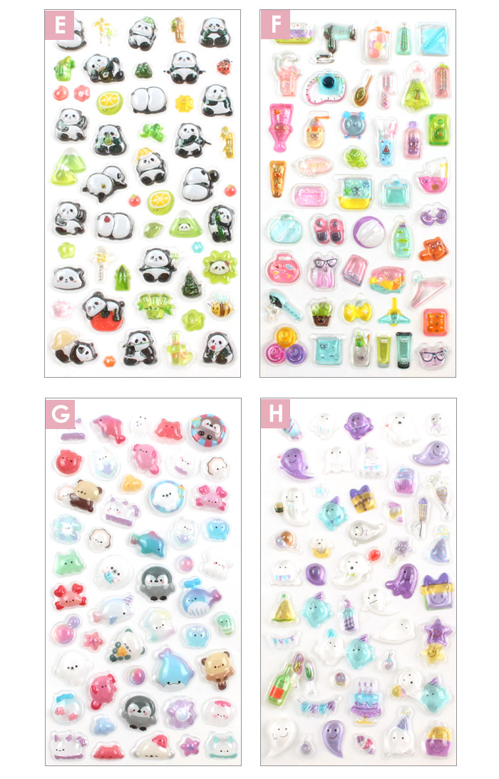 ボンボンシール 【15枚ランダムセット】 ドロップシール ぷくぷく