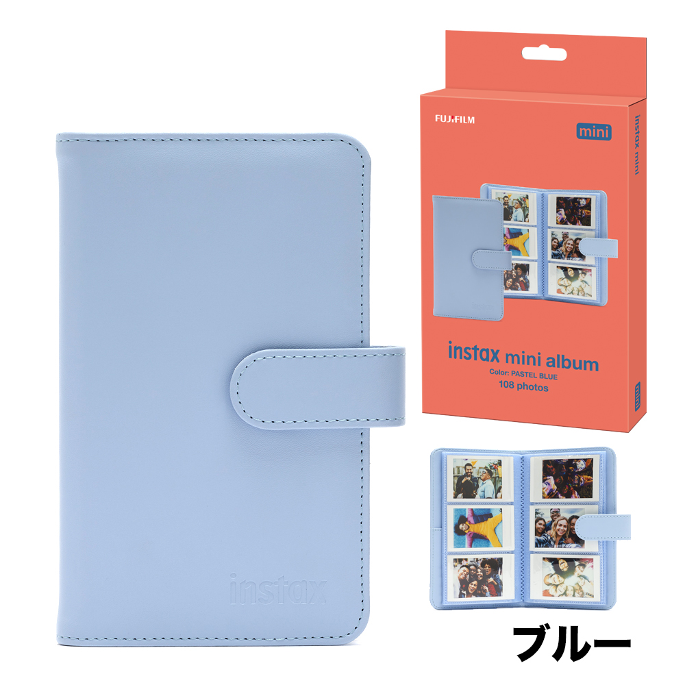 instax mini 【FUJIFILM純正】全5色 チェキ 108枚収納 手帳型 アルバム