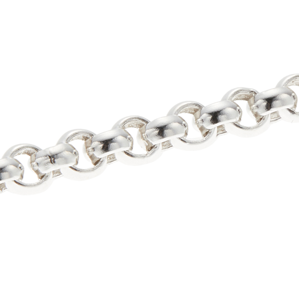 ブレスレット レディース シルバー925 18cm ロールチェーン 甲丸