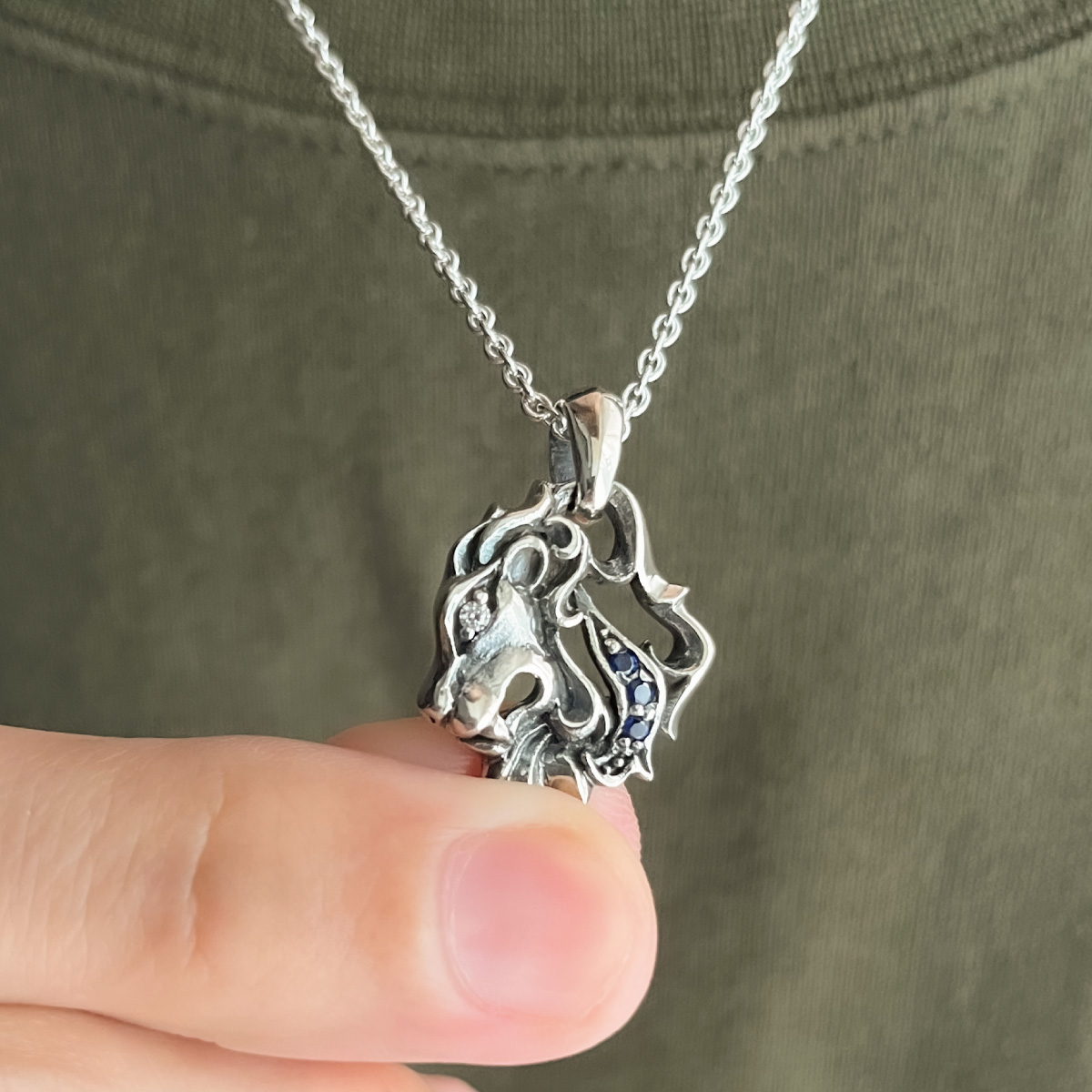 ネックレス ペンダント メンズ シルバー925 キュービックジルコニア