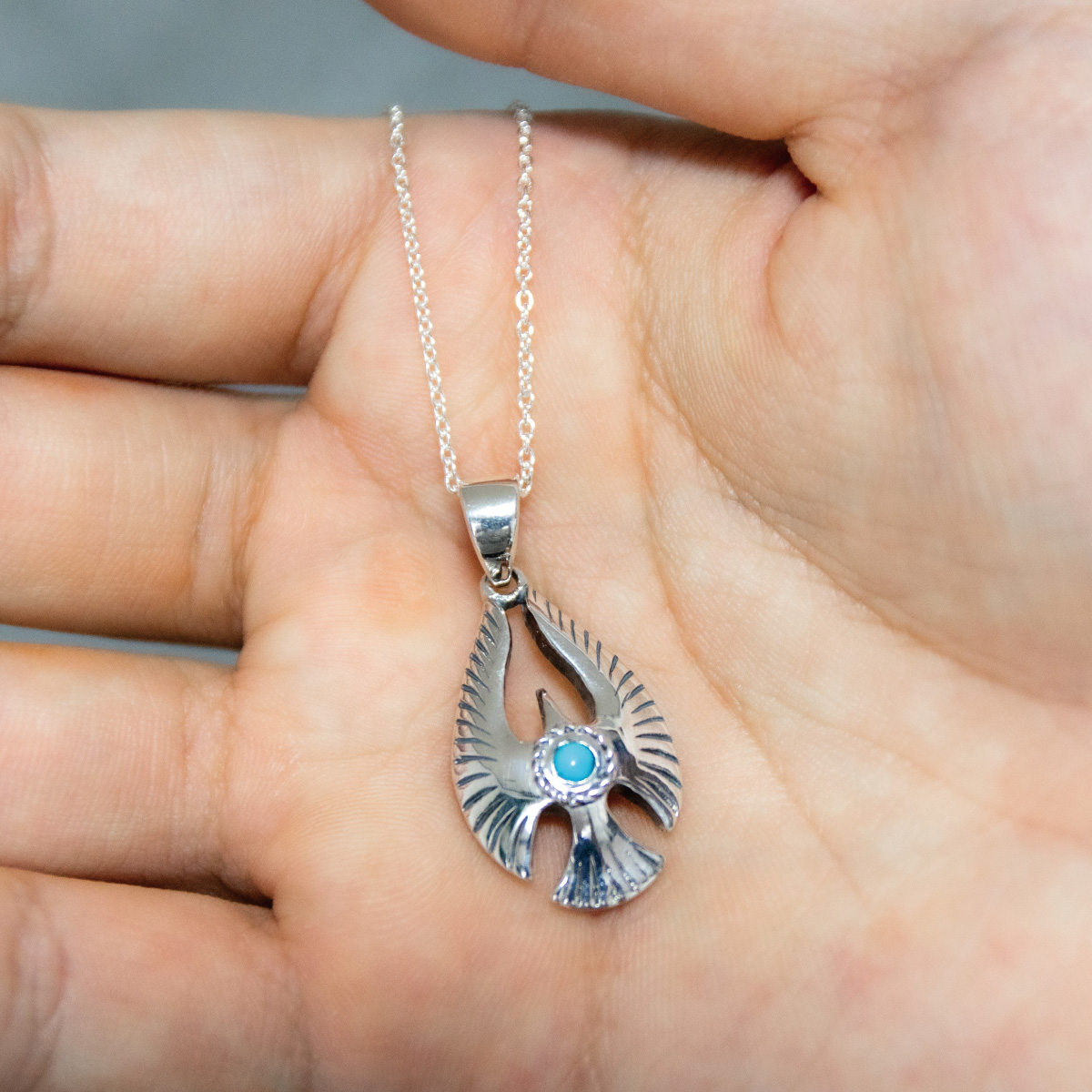 ネックレス ペンダント メンズ レディース シルバー925 ターコイズ