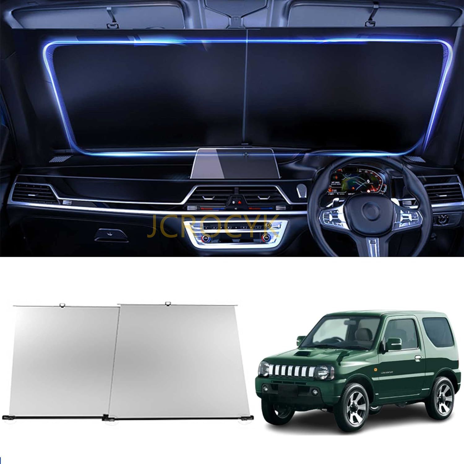 2025新登場の車用 サンシェード】自動収縮式 サンシェード に適用