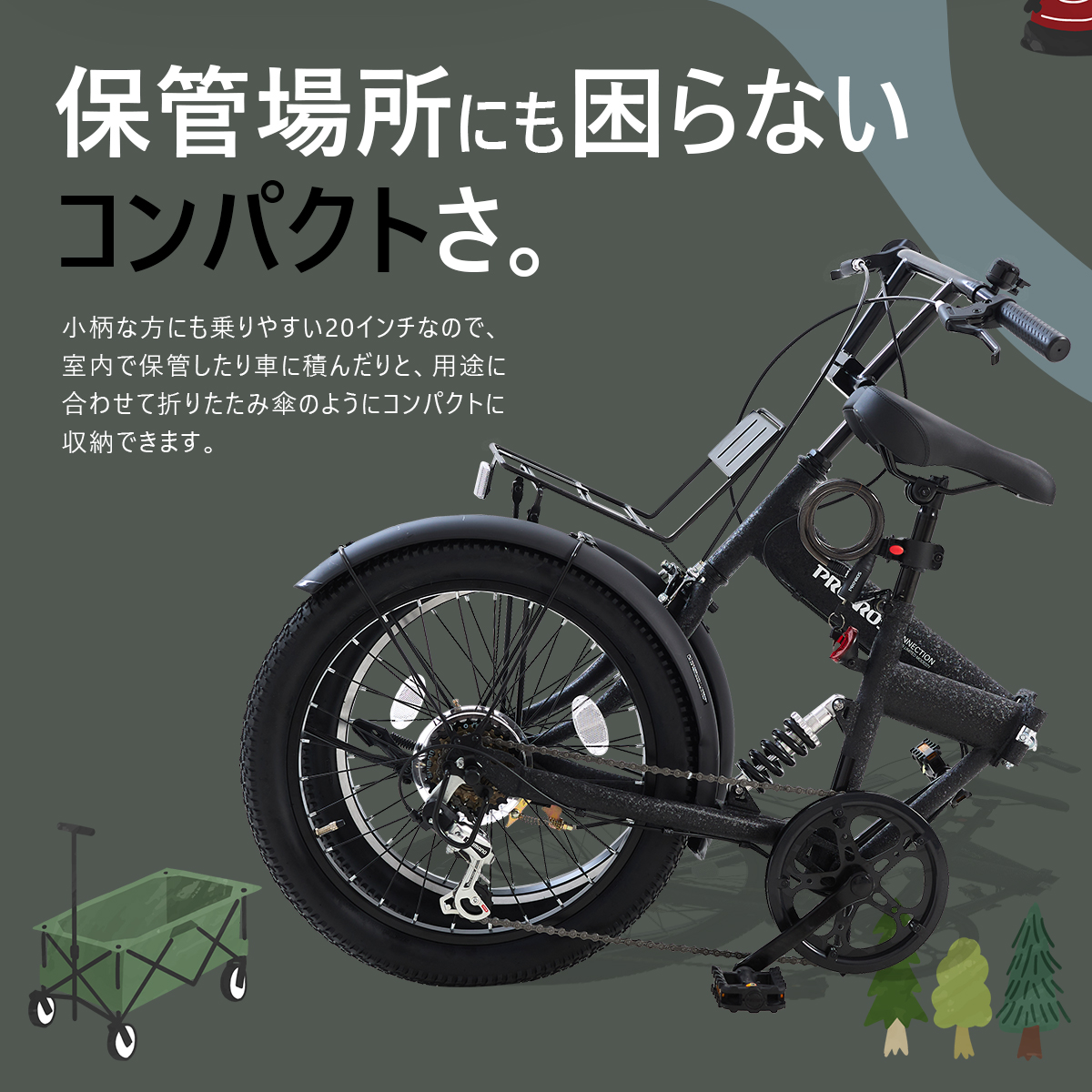 PROVROS（プロブロス） セミファットバイク 折りたたみ自転車 20インチ