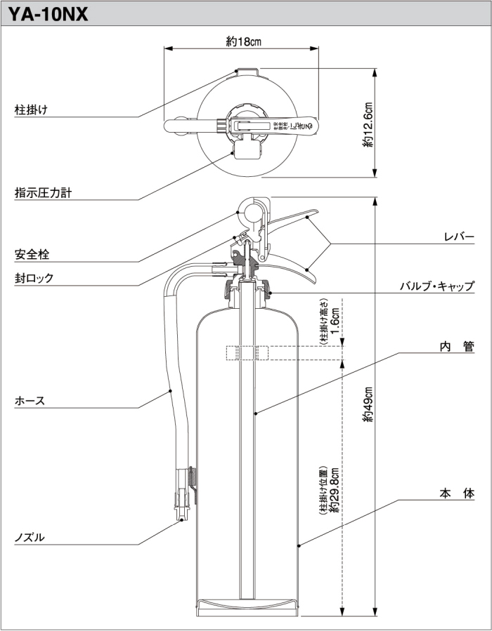 ヤマトプロテック 在庫有即納 消火器 10型 YA-10NX 4本以上注文用 2026