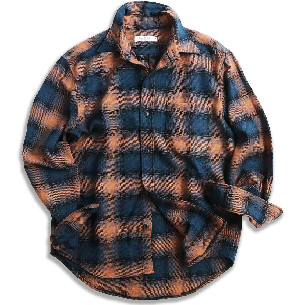 vintage el（ヴィンテージイーエル） オンブレチェックチェックシャツ