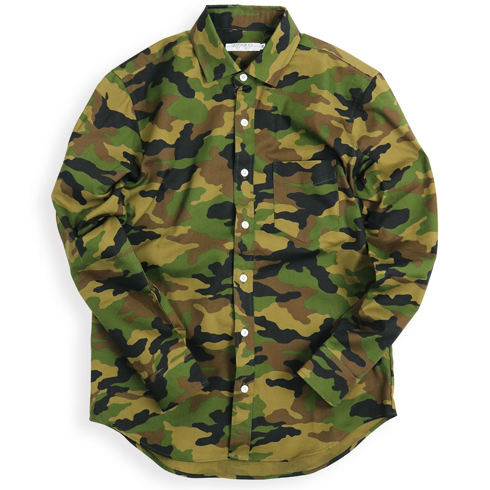 vintage el（ヴィンテージイーエル） 日本製 迷彩柄 長袖シャツ メンズ