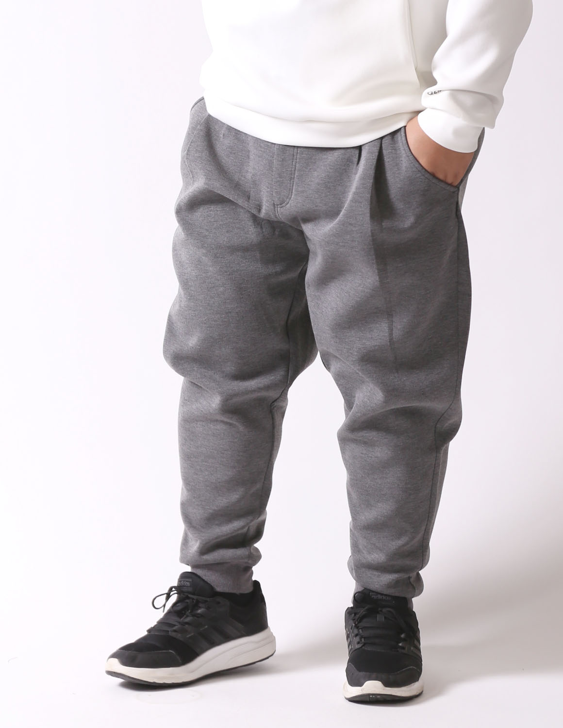 大きいサイズ メンズ ジョガーパンツ ズボン ストレッチ ゆったり 無地