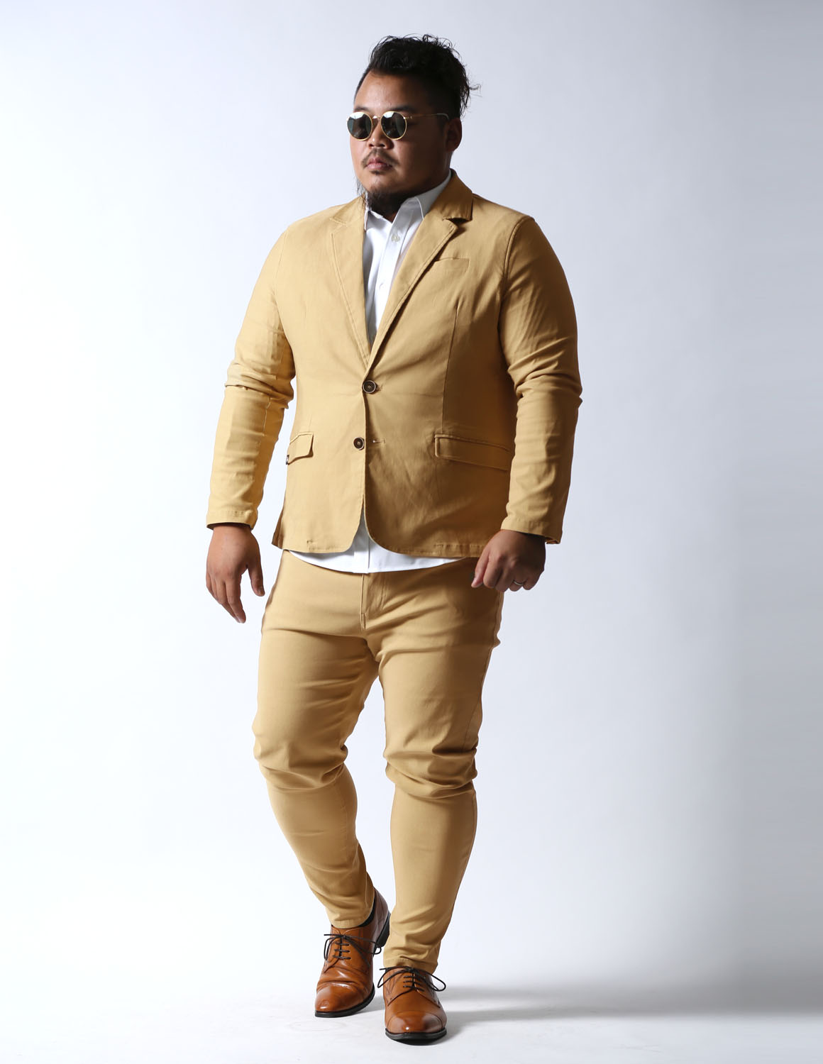 感鯨 セットアップ 大きいサイズ テーラードジャケット ストレッチ