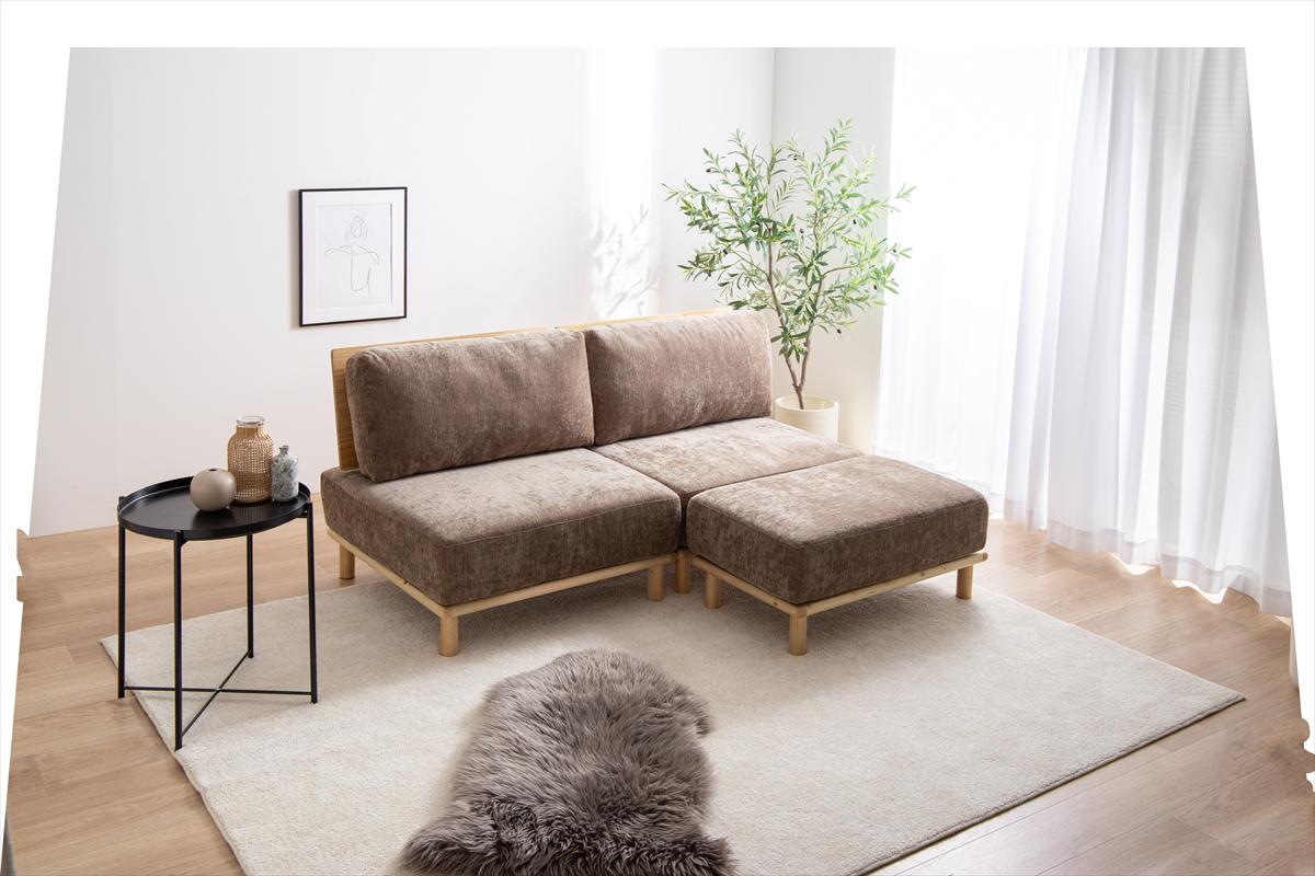 ソファー 2人掛け おしゃれ ナチュラルモダン ファブリック セパレート