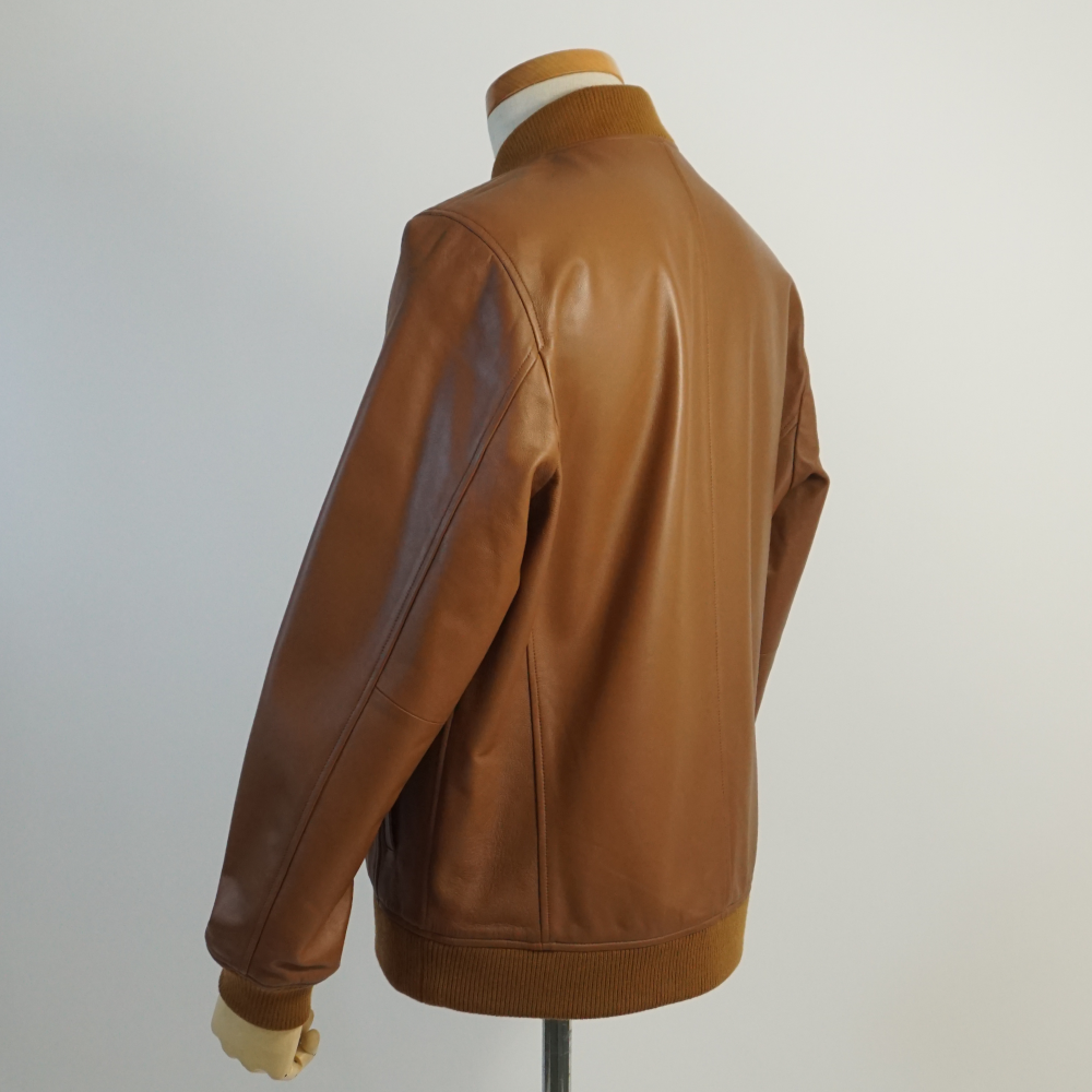 レザージャケット キャメル ライトブラウン 羊革 MA-1 革ジャン