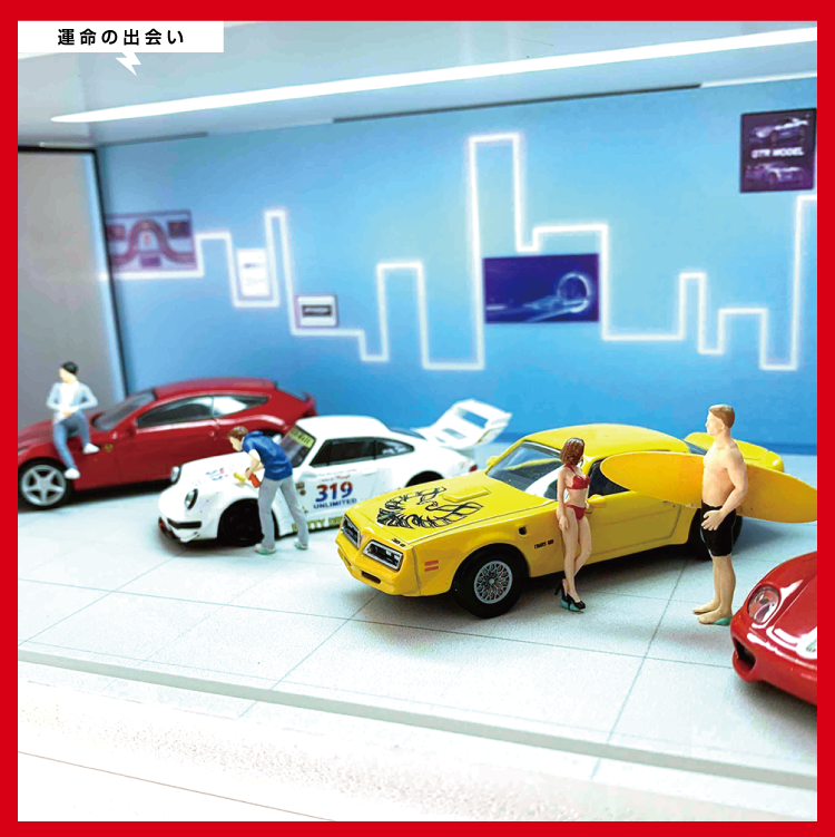 Rapid64 ジオラマケース タイプB 1/64 モデルカ― ライト付き LED